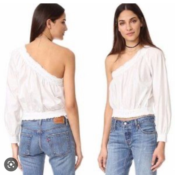 Free People Annabelle One Shoulder Blouse - Picture 1 of 6